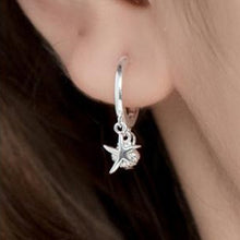 Load image into Gallery viewer, Muschel-Stern-Perlen Ohrring aus Silber