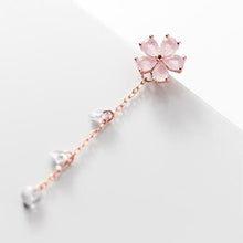 Load image into Gallery viewer, Blumen Kristall Ohrstecker aus Silber