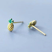 Load image into Gallery viewer, Ananas Ohrstecker aus Silber