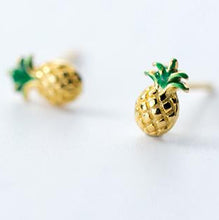 Load image into Gallery viewer, Ananas Ohrstecker aus Silber
