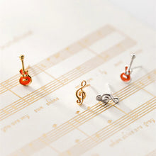 Load image into Gallery viewer, Gitarren Ohrstecker aus Silber