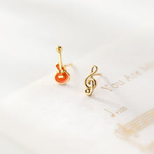 Load image into Gallery viewer, Gitarren Ohrstecker aus Silber