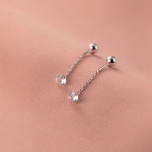 Load image into Gallery viewer, Kugel Kristall Ohrstecker aus Silber