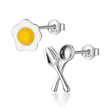 Load image into Gallery viewer, Eier Ohrstecker aus Silber