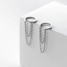 Load image into Gallery viewer, Silver Chain Earrings