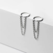 Load image into Gallery viewer, Silver Chain Earrings