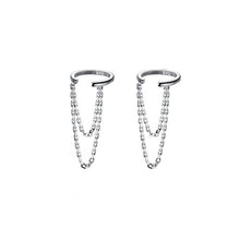 Load image into Gallery viewer, Silver Chain Earrings