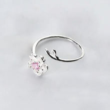 Load image into Gallery viewer, Kirschblüten Ring aus Silber