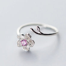 Load image into Gallery viewer, Kirschblüten Ring aus Silber