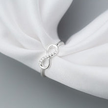 Load image into Gallery viewer, Unendlichkeits Ring aus Silber