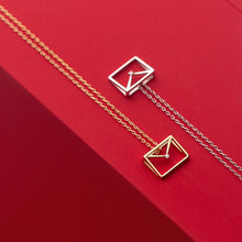 Load image into Gallery viewer, Silver Envelope Necklace