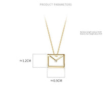 Load image into Gallery viewer, Silver Envelope Necklace