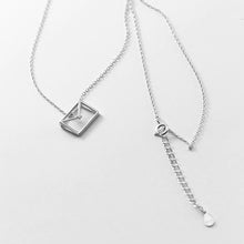 Load image into Gallery viewer, Silver Envelope Necklace