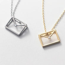 Load image into Gallery viewer, Silver Envelope Necklace