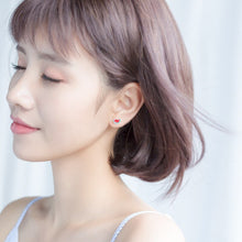 Load image into Gallery viewer, Wassermelonen Ohrstecker aus Silber