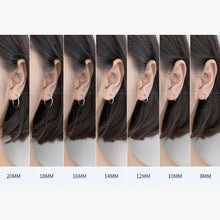 Load image into Gallery viewer, Silver Hoop Earrings