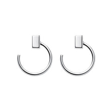 Load image into Gallery viewer, Mini Rechteck Ohrringe aus Silber
