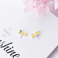 Load image into Gallery viewer, Libellen Ohrstecker aus Silber