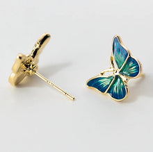 Load image into Gallery viewer, Schmetterling Ohrstecker aus Silber