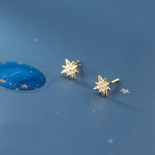 Load image into Gallery viewer, Stern Ohrstecker aus Silber