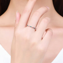 Load image into Gallery viewer, Alternierender Zikonia Ring aus Silber