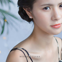 Load image into Gallery viewer, Stern Ohrringe aus Silber