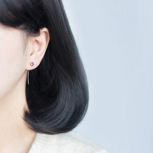 Load image into Gallery viewer, Kristall Ohrringe aus Silber