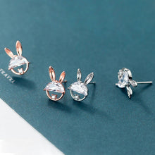 Load image into Gallery viewer, Hasen Ohrstecker aus Silber
