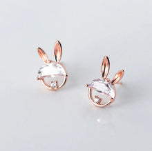 Load image into Gallery viewer, Hasen Ohrstecker aus Silber