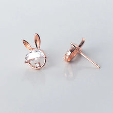 Load image into Gallery viewer, Hasen Ohrstecker aus Silber