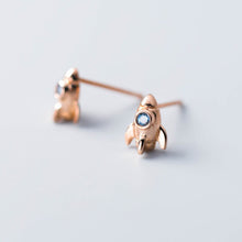 Load image into Gallery viewer, Raketen Ohrstecker aus Silber