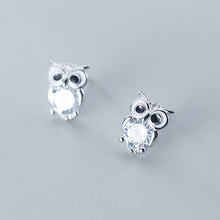 Load image into Gallery viewer, Eulen Ohrstecker aus Silber