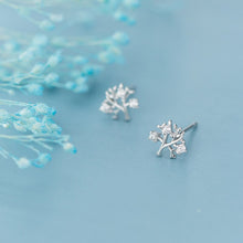 Load image into Gallery viewer, Baum Ohrstecker aus Silber