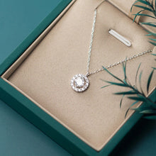 Load image into Gallery viewer, Kristall Kreis Ring aus Silber