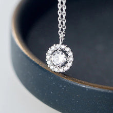 Load image into Gallery viewer, Kristall Kreis Ring aus Silber