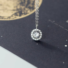 Load image into Gallery viewer, Kristall Kreis Ring aus Silber