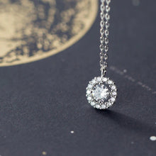 Load image into Gallery viewer, Kristall Kreis Ring aus Silber