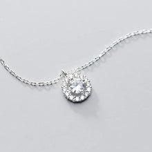 Load image into Gallery viewer, Kristall Kreis Ring aus Silber