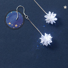 Load image into Gallery viewer, Schneeflocken Kristall Ohrringe aus Silber