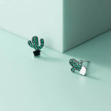 Load image into Gallery viewer, Kaktus Ohrstecker aus Silber