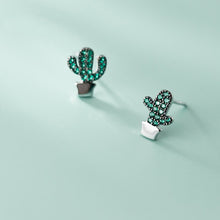 Load image into Gallery viewer, Kaktus Ohrstecker aus Silber
