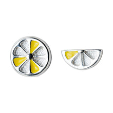 Load image into Gallery viewer, Zitronen Ohrstecker aus Silber