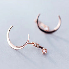 Load image into Gallery viewer, Mond Ohrstecker aus Silber