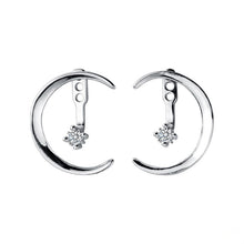 Load image into Gallery viewer, Mond Ohrstecker aus Silber