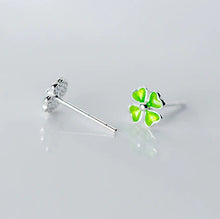 Load image into Gallery viewer, Grüne Kleeblatt Ohrstecker