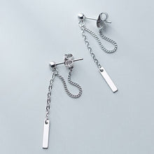 Load image into Gallery viewer, Geometrische Ketten Ohrstecker aus Silber
