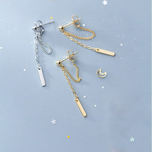 Load image into Gallery viewer, Geometrische Ketten Ohrstecker aus Silber