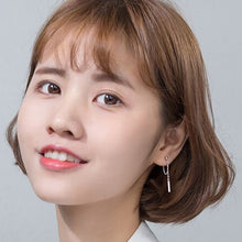 Load image into Gallery viewer, Geometrische Ketten Ohrstecker aus Silber