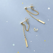 Load image into Gallery viewer, Geometrische Ketten Ohrstecker aus Silber