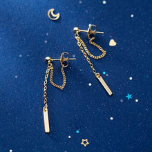 Load image into Gallery viewer, Geometrische Ketten Ohrstecker aus Silber